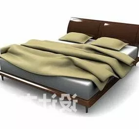 Modern Style Double Bed 3d model
