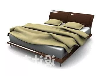 Modern Style Double Bed 3d model Modern Style Double Bed 3d model