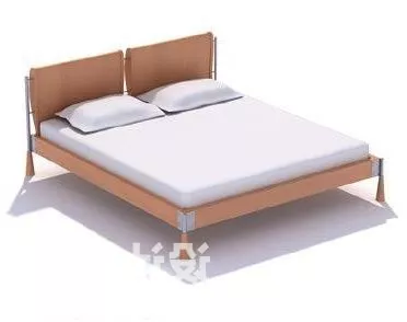 Contemporary Simple Double Bed 3d model Contemporary Simple Double Bed 3d model