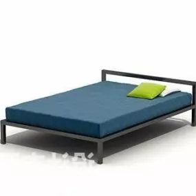 Simple Double Bed V2 3d model