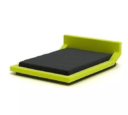 Green Double Bed Modernism 3d model Green Double Bed Modernism 3d model