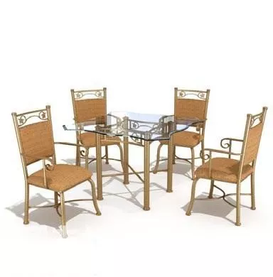 Elegant Style Of Restaurant Table And Chair 3d model Elegant Style Of Restaurant Table And Chair 3d model
