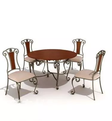 Classic Coffee Table And Chair Combination 3d model Classic Coffee Table And Chair Combination 3d model
