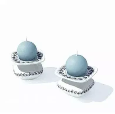 Candlestick Round Holder 3d model