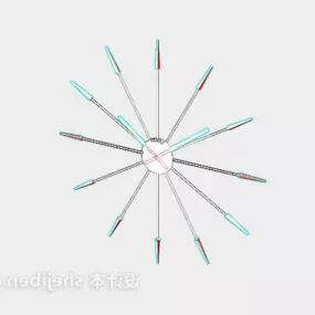 Minimalist Clock Decoration 3d model