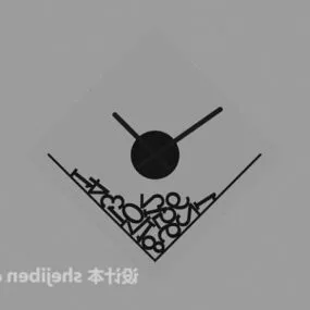 Modernism Clock Simple Dial Design 3d model