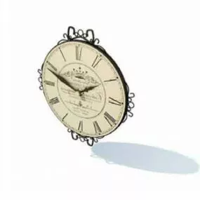 Classic Clock Antique Dial 3d model