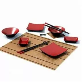 Tableware Japanese Style 3d model