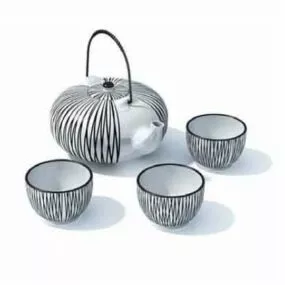 Modern Teapot And Cup 3d model
