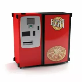 Red Color Vending Machine 3d model