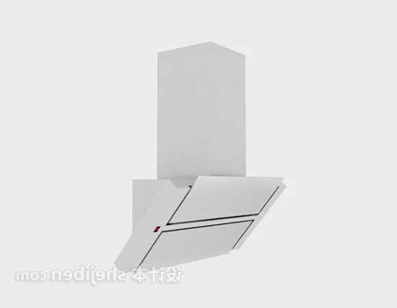 Modern Stainless Steel Kitchen Hood 3d model