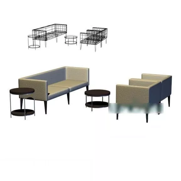 Luna Armchair Vray 3d model