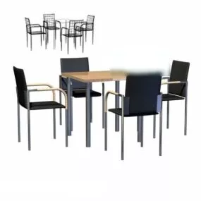 Restaurant Modern Coffee Table And Chair 3d model