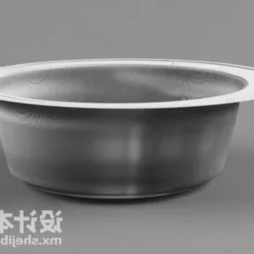 Kitchen Utensils Big Steel Basket 3d model