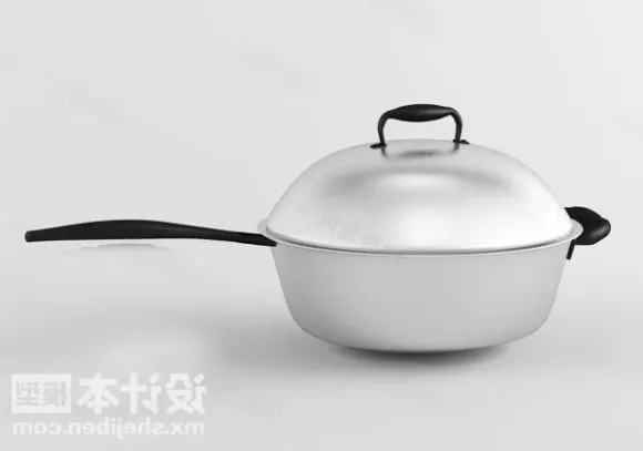 Aluminum Kettle With Curved Handle 3d model