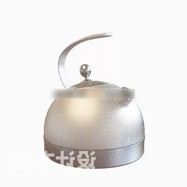 Old Grey Electric Kettle 3d model
