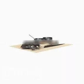 Black Bowl Tableware 3d model