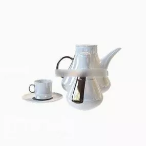 White Ceramic Tableware V1 3d model