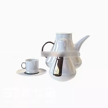 White Ceramic Tableware V1 3d model White Ceramic Tableware V1 3d model