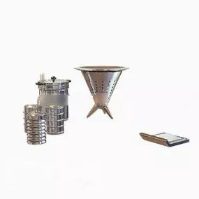 Kitchen Utensils Silver Bowl And Cup 3d model