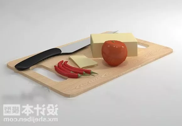Green Kitchen Cabinets U Shaped 3d model