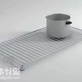 Kitchen Cooking Pot With Grill Pot 3d model