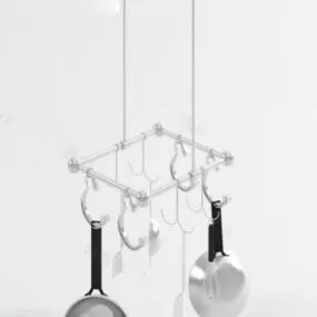 Kitchen Pan With Stand 3d model