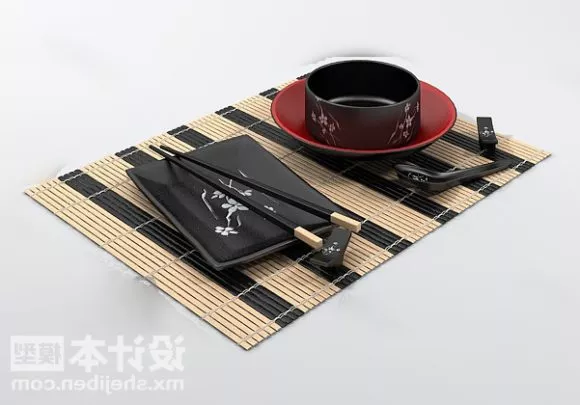 Chinese Dinning Tableware Set 3d model Chinese Dinning Tableware Set 3d model