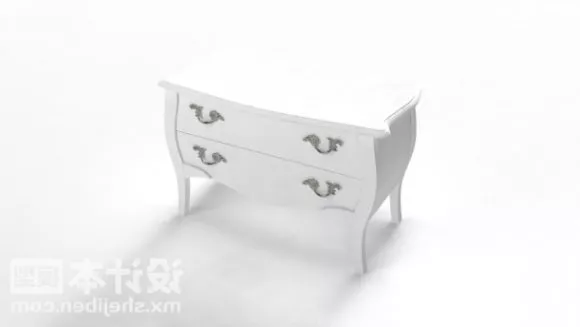 The Bedside Table European Style 3d model The Bedside Table European Style 3d model