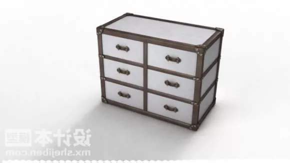 Decorative Cabinet 6 Drawers 3d model Decorative Cabinet 6 Drawers 3d model