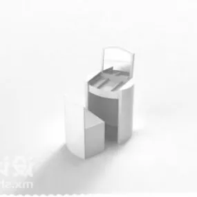 Dresser With White Chair 3d model