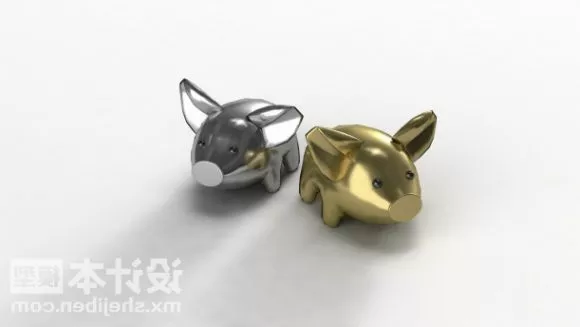 Decorative Pig Figurine 3d model Decorative Pig Figurine 3d model