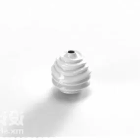 White Ceramic Vase Decorating 3d model