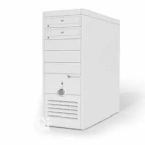 White Pc Case 3d model