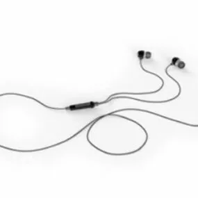 Wire Earphones 3d model