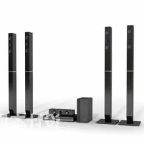 Tower Speaker With Subwoofer 3d model