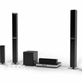 Flat Design Tower Speaker 3d model