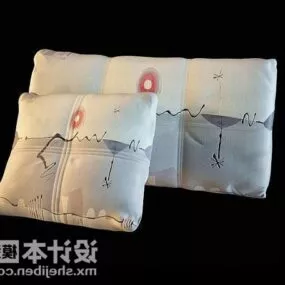 Pillow With Landscape Pattern 3d model