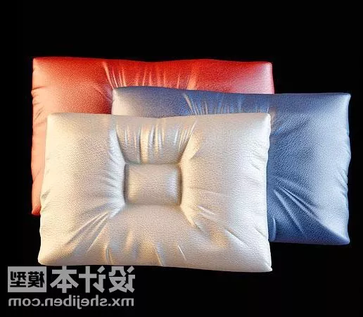 Set Of Pillow With Edges Decoration 3d model