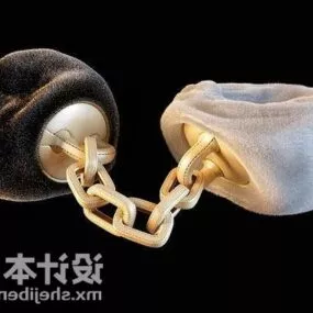 Sphere Pillow With Chain 3d model