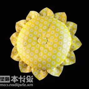 Cushion Sunflower Shaped 3d model