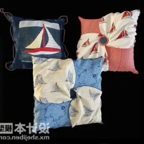 Cushion Colorful Pattern 3d model