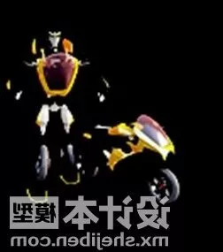 Robot With Bike Children Toy 3d model