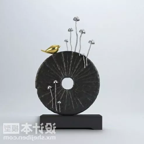 Sculpture Character With Animal 3d model