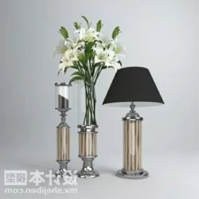 Tableware Plant Potted With Lamp 3d model
