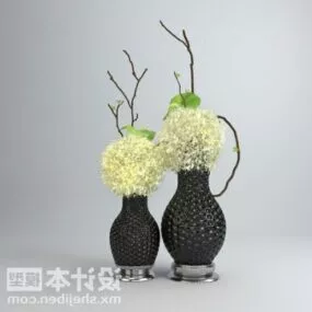 Flower Potted Tableware Decorating 3d model