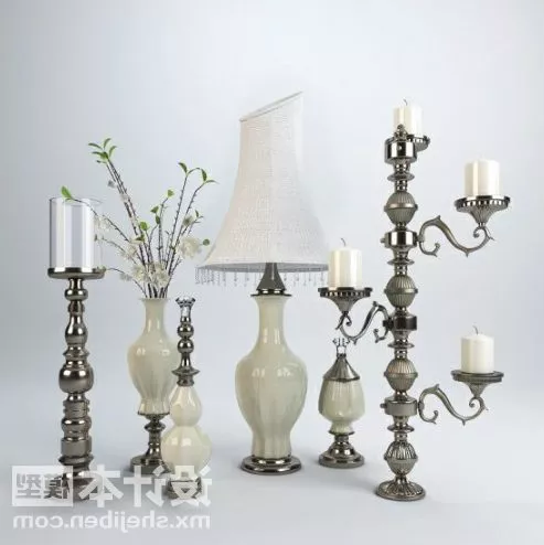 European Classic Vase Lamp Stand Set 3d model European Classic Vase Lamp Stand Set 3d model