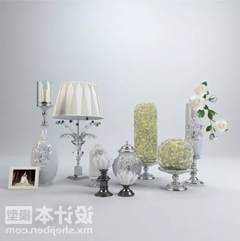 European Luxury Vase Lamp Stand Set 3d model European Luxury Vase Lamp Stand Set 3d model