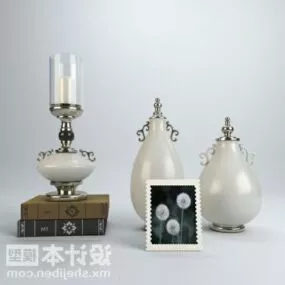 Tableware Luxury Vase With Lamp 3d model