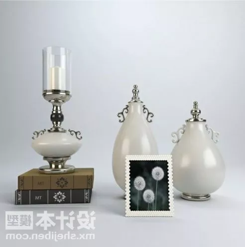 Vase Flowers Greek Style 3d model